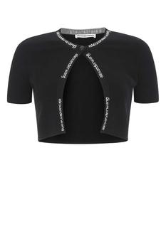 Alexander Wang | Alexander Wang Stretch Knit Logo Jacquard Cardigan商品图片,6.7折