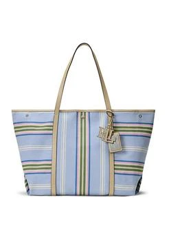 Ralph Lauren | Striped Twill Large Emerie Tote Bag,商家Belk,价格¥978