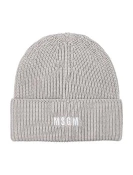 推荐MSGM Logo Embroidered Knitted Beanie商品