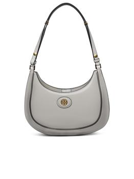 Tory Burch Logo Plaque Zipped Shoulder Bag