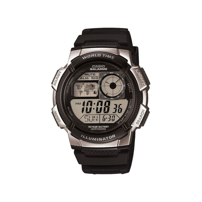 商品Casio | Mens Casio World Time Alarm Chronograph Watch AE-1000W-1A2VEF 卡西欧手表,商家Mar's Life,价格¥240图片