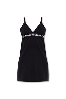 商品Moschino | Moschino Logo Printed Sleeveless Slip Dress,商家Cettire,价格¥849图片