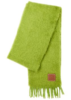 Loewe | Green mohair-blend scarf商品图片,