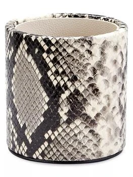 Graphic Image | The Hayden Desk Python-Embossed Leather Round Pencil Cup,商家Saks Fifth Avenue,价格¥507