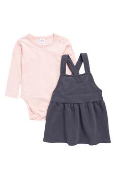 Nordstrom, Nordstrom | Kids' Long Sleeve Pinafore Set商品图片 