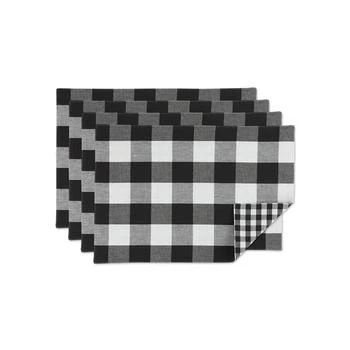 Design Imports | Design Import Reversible Gingham - Buffalo Check Placemat Set,商家Macy's,价格¥258