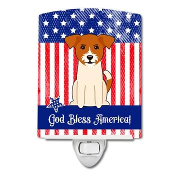 Caroline's Treasures | Patriotic USA Jack Russell Terrier Ceramic Night Light,商家Verishop,价格¥205