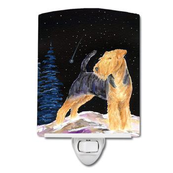 商品Caroline's Treasures | Starry Night Welsh Terrier Ceramic Night Light,商家Verishop,价格¥184图片