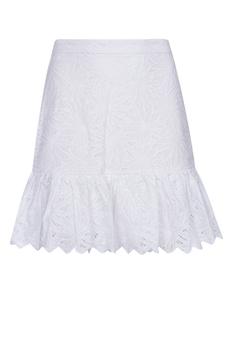 推荐Michael Michael Kors Lace-Detailed High-Waisted Skirt商品