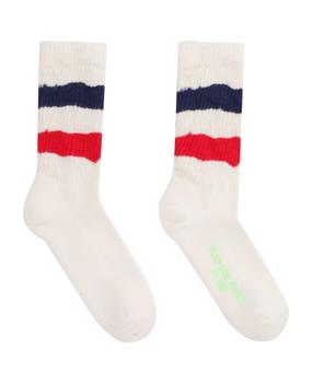 推荐Striped Detail Cotton Blend Socks商品