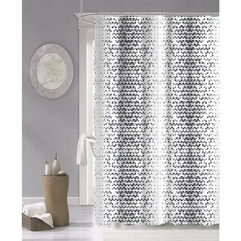 Dainty Home | Optic 100% Cotton Shower Curtain, 72" x 70",商家Macy's,价格¥299
