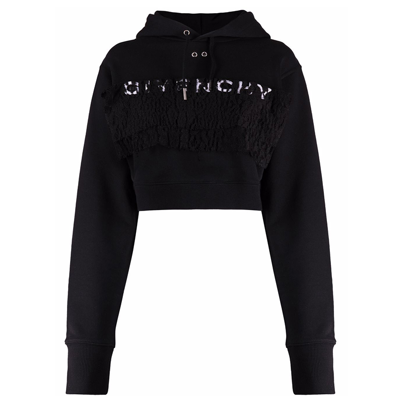 春装纪梵希卫衣, Givenchy | GIVENCHY 女士黑色卫衣/帽衫 BWJ025G0SS-001商品图片 独家减免邮费