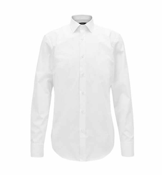 推荐HUGO BOSS 男士白色修身衬衫 JENNO-50327693-101商品