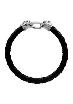 Effy | 1/10 ct. t.w. Diamond and 0.02 ct. t.w. Black Spinel Bracelet in Sterling Silver商品图片,2折