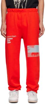 Calvin Klein | Orange Printed Lounge Pants商品图片,6.6折