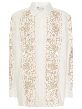 RED Valentino | REDValentino Cut-Out Long-Sleeved Shirt商品图片,5.2折起