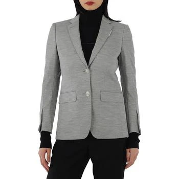 Grey Taupe Melange Technical Wool Jersey Blazer,价格$441