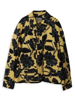 推荐Jacquemus La Veste Marcel Printed Jacket In Yellow Linen商品