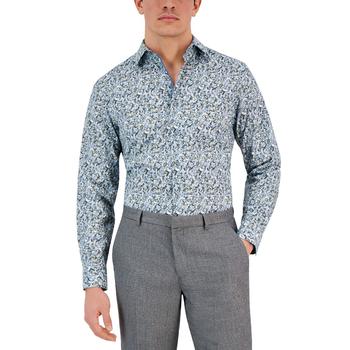 Bar III | Men's Arte Slim-Fit Floral-Print Dress Shirt, Created for Macy's商品图片,6折