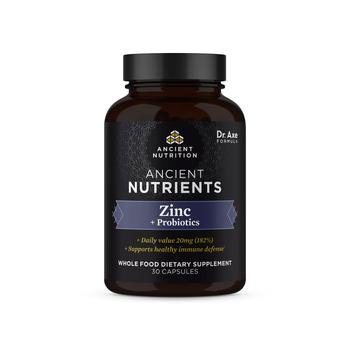 商品Ancient Nutrition | Ancient Nutrients Zinc + Probiotics | Capsules (30 Capsules),商家Ancient Nutrition,价格¥191图片