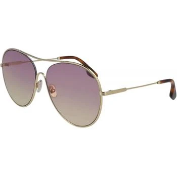 推荐Purple Gradient Round Ladies Sunglasses VB131S 707 63商品