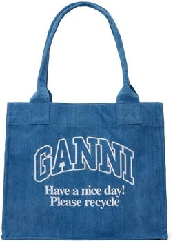Ganni | Blue Large Easy Shopper Tote 