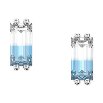 Swarovski | Silver-Tone Crystal Stilla Blue Fade Stud Earrings商品图片,