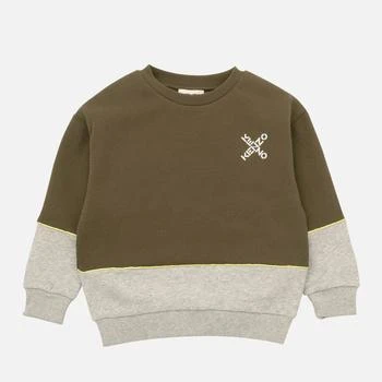 推荐KENZO Boys' 2 Tone Cotton-Blend Jersey Sweatshirt商品