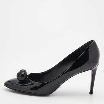 lv女鞋, [二手商品] Louis Vuitton | Louis Vuitton Black Patent Leather Ball Pumps Size 40商品图片 