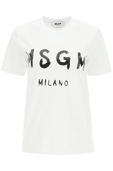 推荐Msgm t-shirt with graffiti logo商品