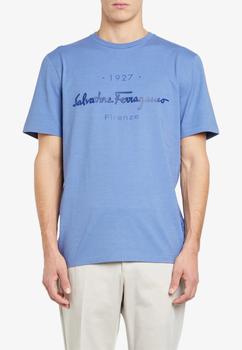 商品Salvatore Ferragamo | 1927 Signature Print T-shirt,商家Thahab,价格¥2356图片