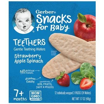 Gerber | 嘉宝婴幼儿辅食苹果磨牙米饼,商家Walgreens,价格¥34