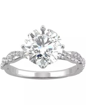 Charles & Colvard | Moissanite Twist Engagement Ring (2-1/3 ct. t.w. DEW) in 14k White Gold,商家Macy's,价格¥12188