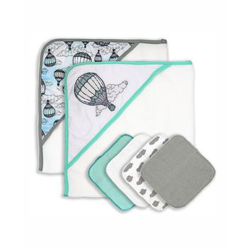 商品3 Stories Trading | Baby Boys and Girls Embroidered Hooded Towels with Washcloths, 6 Piece Set,商家Macy's,价格¥218图片