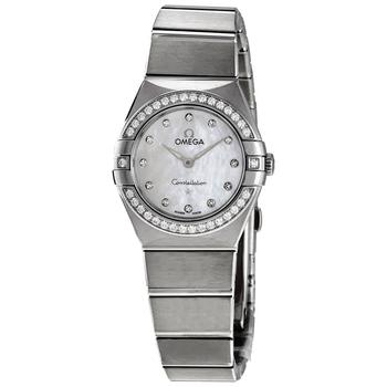 欧米茄星座怎么样, Omega | Constellation Manhattan Diamond White Mother of Pearl Dial Ladies Watch 131.15.25.60.55.001商品图片 6.9折