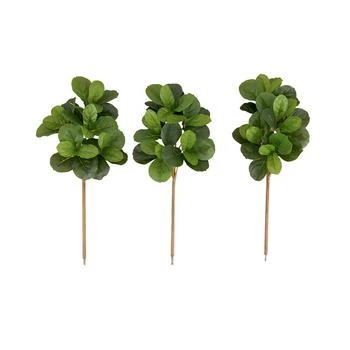 NEARLY NATURAL | 42" Artificial Fiddle Leaf Fig Tree No Pot , Set of 3,商家Macy's,价格¥524