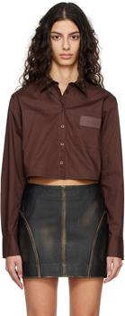 推荐Burgundy Cropped Shirt商品