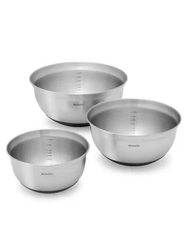 Brabantia | Profile Mixing Bowl Matte Steel 3-Piece Set,商家Saks Fifth Avenue,价格¥683