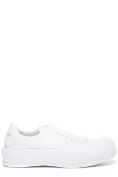 Alexander McQueen | Alexander McQueen Deck Plimsoll Lace-Up Sneakers,商家Cettire,价格¥2196