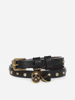 推荐Skull leather double-wrap bracelet商品