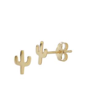 商品Cactus Stud Earrings in 14K Yellow Gold - 100% Exclusive图片