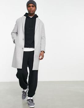 Bershka | Bershka overcoat in grey商品图片,7.5折, 独家减免邮费