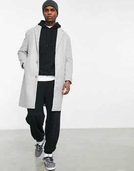 Bershka | Bershka overcoat in grey 8折