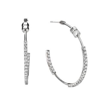 商品AME | Âme Totem 18K White Gold, Lab-Grown Diamond 1.92ct. tw. Large Hoop Earrings,商家Premium Outlets,价格¥25601图片