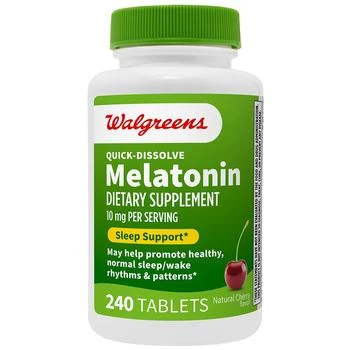 Walgreens | Quick Dissolve Melatonin 10 mg (240 days) Natural Cherry,商家Walgreens,价格¥147