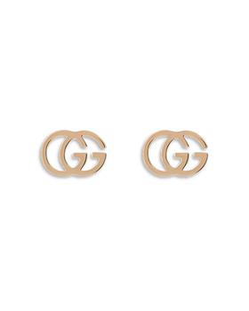 推荐18K Rose Gold Running Double G Stud Earrings商品