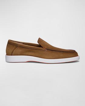推荐Men's Drain Nubuck Leather Sneaker Loafers商品