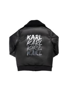 商品Karl Lagerfeld Paris | Printed Faux Leather Jacket W/logo,商家LUISAVIAROMA,价格¥1775图片