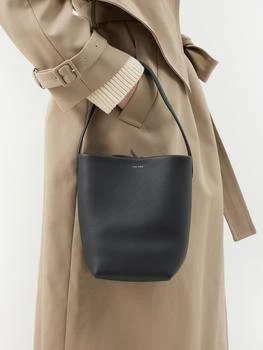 The Row | Small N/S Park grained-leather shoulder bag 