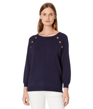 推荐Marella Raglan Sleeve Sweater with Button Detail商品